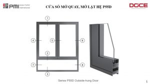P55D PMI HỆ CỬA SỔ MỞ QUAY MỞ LẬT 11 CUA SO MO QUAY MO LAT HE P55D 1