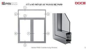 P65D PMI HỆ CAO CẤP CỬA SỔ MỞ QUAY, MỞ LẬT 12 PMI CUA SO HE P65D 1
