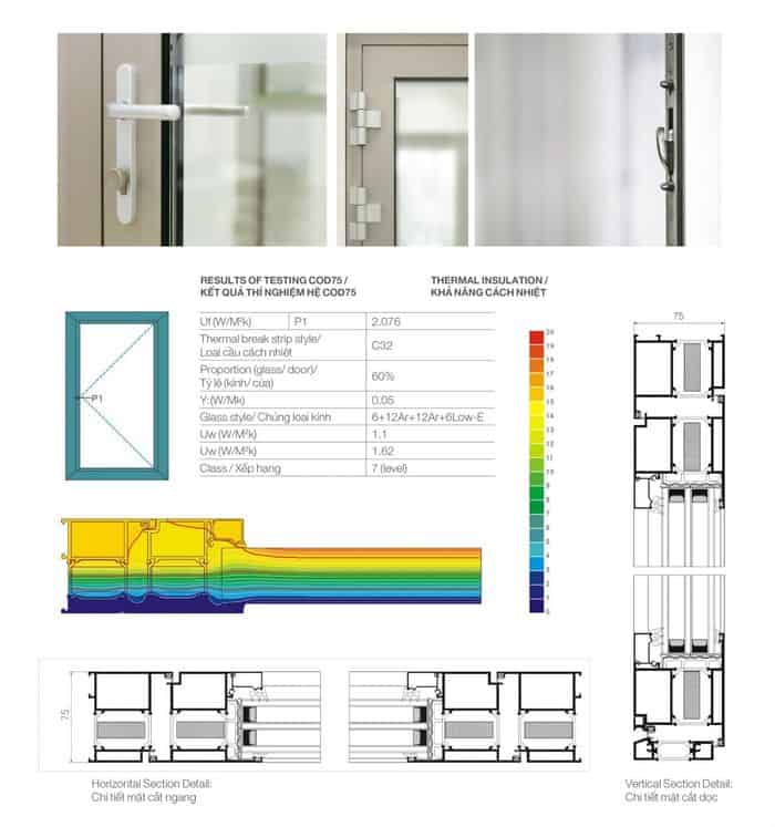 CỬA ĐI MỞ QUAY RA NGOÀI NHÔM CIVRO 12 Winboss - Premium Window & Door