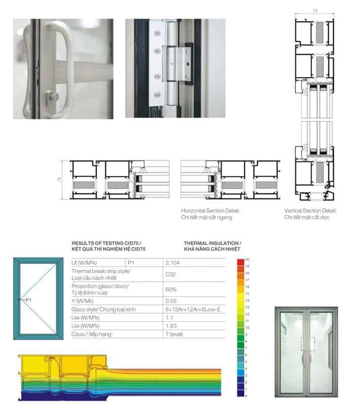CỬA ĐI NHÔM CIVRO MỞ QUAY VÀO TRONG 12 Winboss - Premium Window & Door