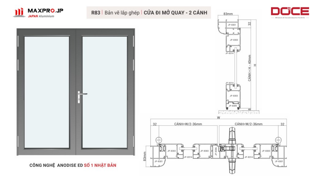 Maxpro Hệ Mở Quay R83 10 he mo quay R83 Maxpro 1