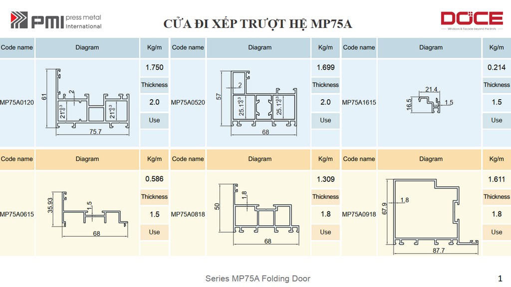 CUA DI XEP TRUOT HE MP75A